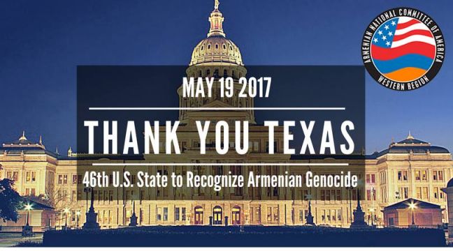 Το Τέξας έγινε 46η πολιτεία που αναγνώρισε τη Γενοκτονία των Αρμενίων
