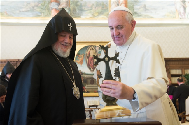 Ο Πατριάρχης των Αρμενίων στον Πάπα Φραγκίσκο