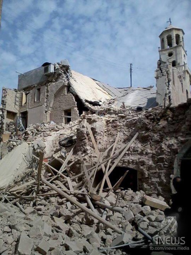 Aleppo’s Armenian Church of Forty Martyrs compound destroyed (Photo: iNews)