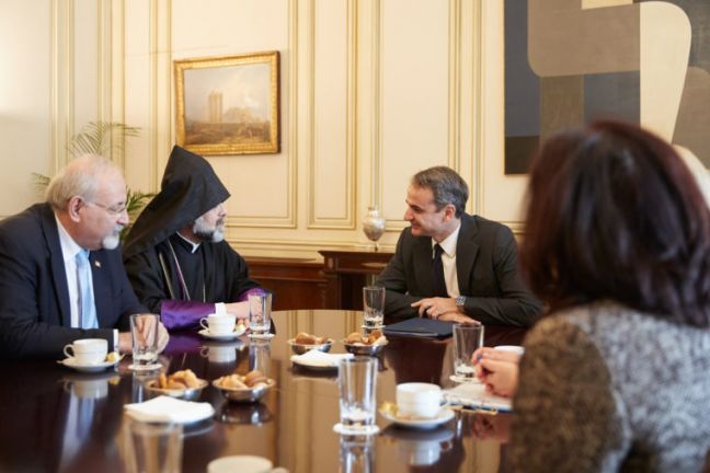 Συνάντηση του Πρωθυπουργού Κυριάκου Μητσοτάκη με μέλη της αρμενικής κοινότητας στην Ελλάδα, την Δευτέρα 20 Ιανουαρίου 2020. (Eurokinissi/Γραφειο Τυπου Πρωθυπουργου/ Δημητρης Παπαμητσος)