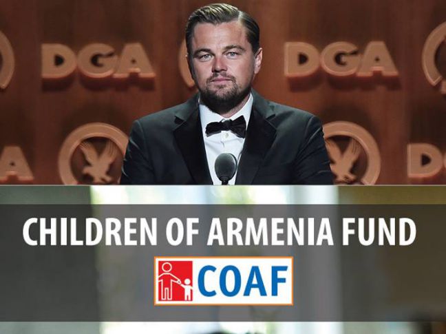 65.000 δολάρια από τον Λεονάρντο Ντι Κάπριο για τα «Τα παιδιά της Αρμενίας»