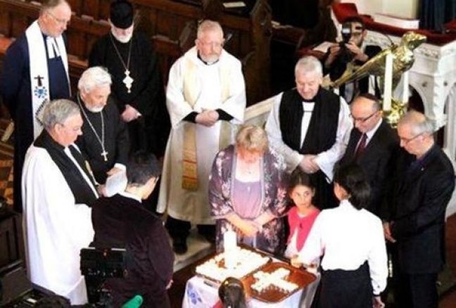 A ceremony in Dublin's Taney Parish Church commemorates the centenary of the Armenian Genocide