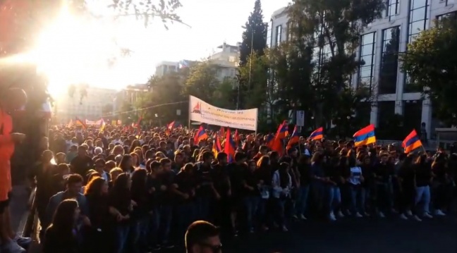 Αθήνα: 100ή Επέτειος της Γενοκτονίας των Αρμενίων - Πορεία διαμαρτυρίας πρός την Τουρκική πρεσβεία
